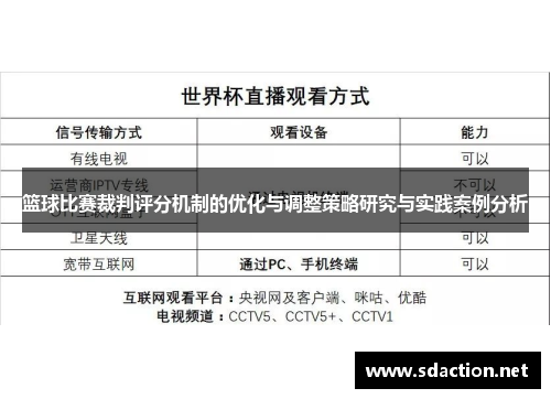 篮球比赛裁判评分机制的优化与调整策略研究与实践案例分析